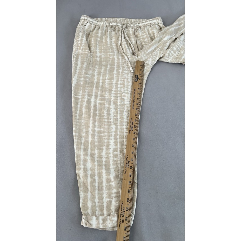 Old‎ Navy Pants Womens L HR Straight L Spring Tie Dye Pockets Pull On  Linen - Picture 2 of 9